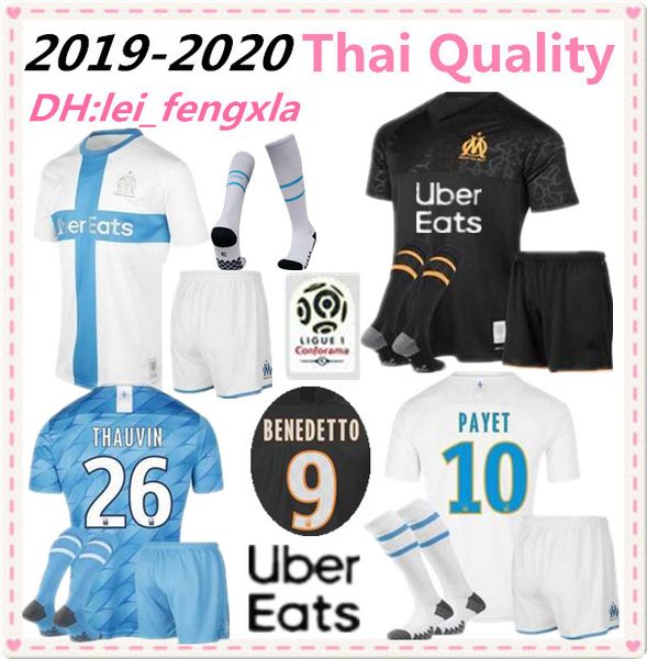 

олимпик де марсель" дома в гостях третий футбол джерси 2019 ом майо де фут payet l.gustavo thauvin benedetto майки марсельские футболки ком