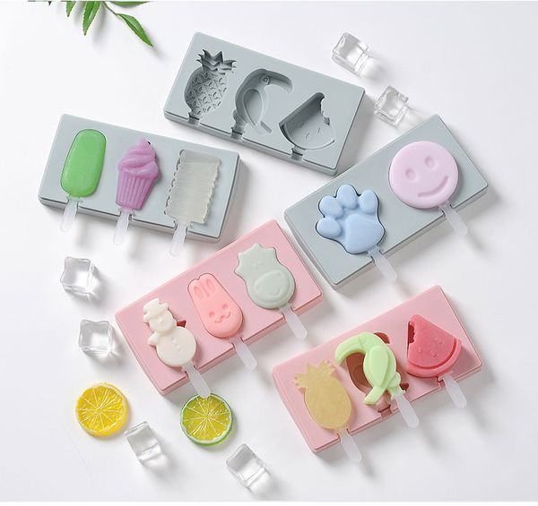 

симпатичные мороженое формы с крышкой силикона самодельный popsicle плесенью ручной работы diy льда присоска формы