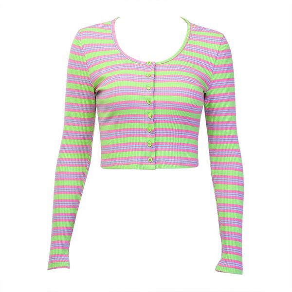 

women's umbilical autumn and winter sweet striped sweater short u-neck slim vest bottoming female knitted pullover outwear, White;black