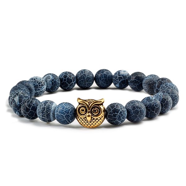 

couple bracelet natural black weathered stone women elastic onyx beaded animal bracelets bangles men bileklik distance jewelry