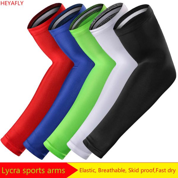 

lycra sports arms,1 pairs of arm protector,elastic breathable skid proof, riding sleeves, basketball fast dry tights barcer, Black;gray