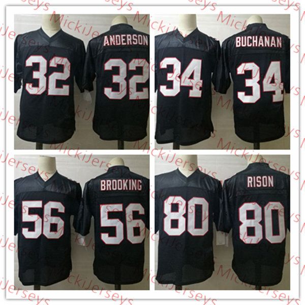 

Mens NCAA #32 Jamal Anderson #34 Ray Buchanan Jersey #56 Keith Brookin #80 Andre Rison Vintage Football Jersey S-3XL