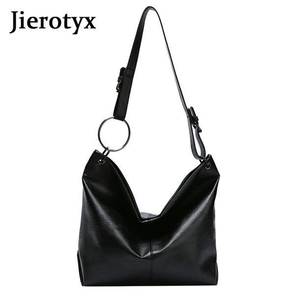 

jierotyx pu leather bag handbags women composite bag design large shoulder female vintage messenger tote bags purses 2020