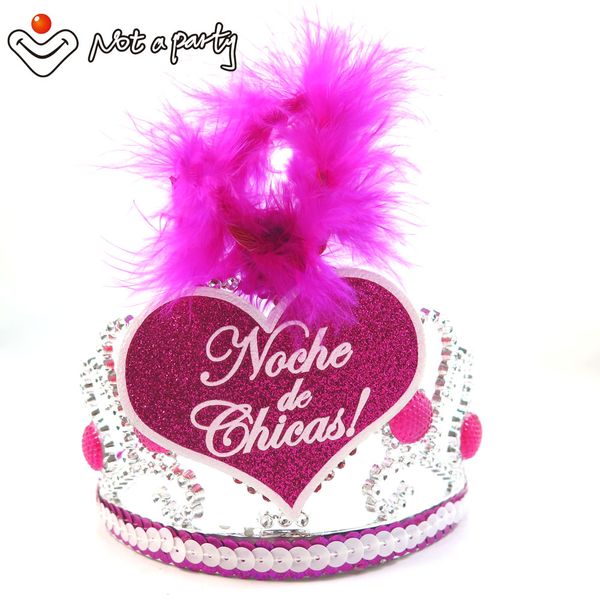 

wedding events spanish fashion feather girls night out tiara bride to be accessories hen nights mariage events supplies