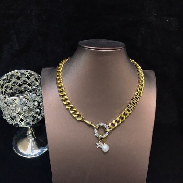 

luxury designer jewelry women necklace chain vintage 18k gold goes fixed round pendant necklace precious fashion accessories, Silver