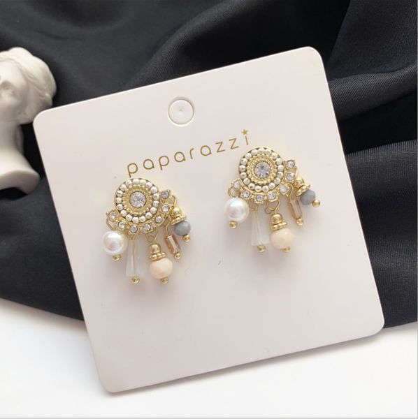 

2020 new arrival s925 silver needle korea dongdaemun retro tassel earrings temperament earrings sweet girl earrings