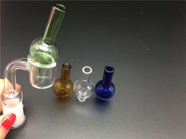 Günstige universelle farbige Glasblasen-Vergaserkappe, runde Kugelkuppel für XL-dicke Quarz-Thermo-Banger-Nägel, Glaswasserleitungen