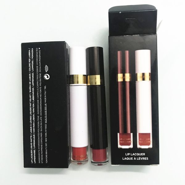 

Hot Brand Makeup 2pcs Tom Cosmetics Ford rouge a levre Matte Liquid Lipstick Beauty Lipgloss Long Lasting lip Gloss Set