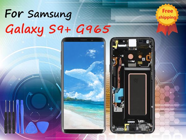 

original for samsung galaxy s9 plus lcd display touch screen digitizer with frame g965 100% tested dhl shipping
