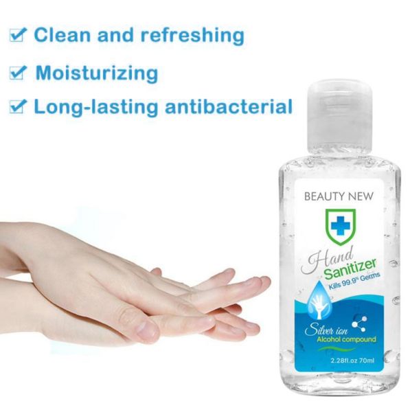 

new portable hand sanitizer hand washing gel 70ml no washing bacteriostatic gel hand sanitizer sale