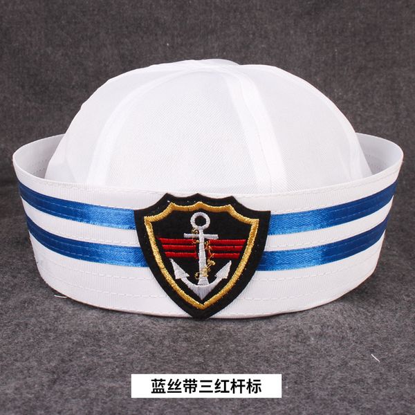 

мода синий белый military hat взрослых дети navy marine cap anchor sailor лодка captain army caps партии cosplay костюма экипировка, Blue;gray