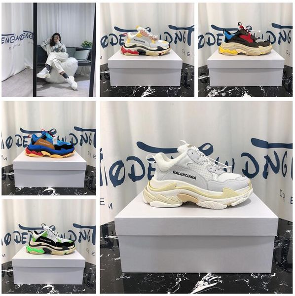 

27color 3 boexd 2018 in new pari 17fw triple 1 dad hoe luxury torre neaker men women men women balenciaga running hoe