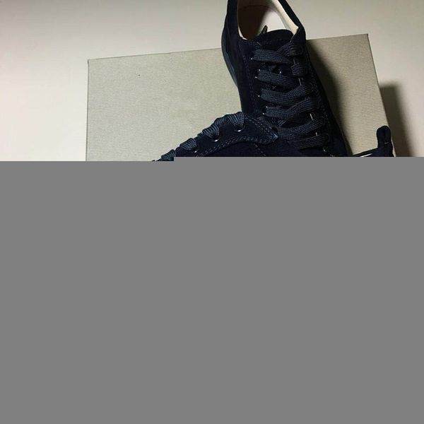 

designer shoe red bottom low cut suede spike casual shoes party wedding crystal leather sneakers dress shoes s02, Black