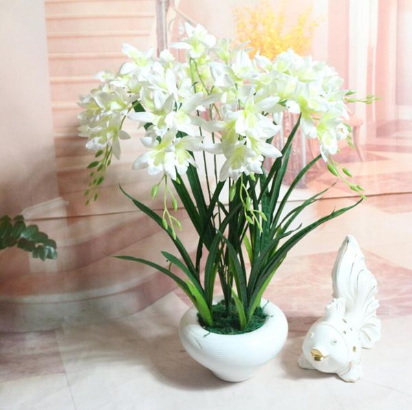 

2pcs artificial malus spectabilis flower branch for plant wall background wedding home l office bar decorative