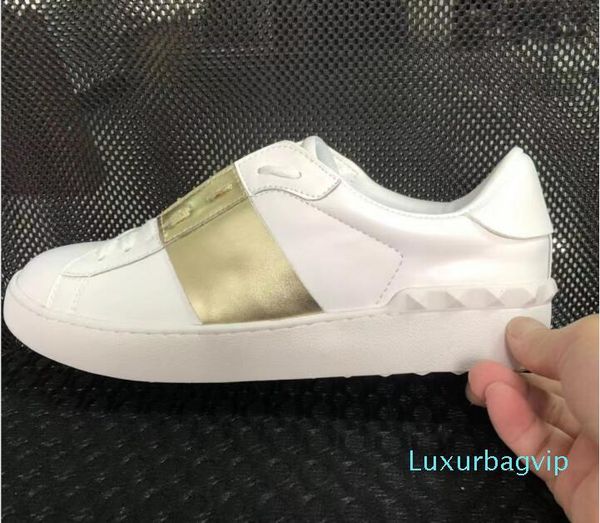 

selling fashion men women designer shoes open black bandage classic real leather casual shoes quality with box size 35-46