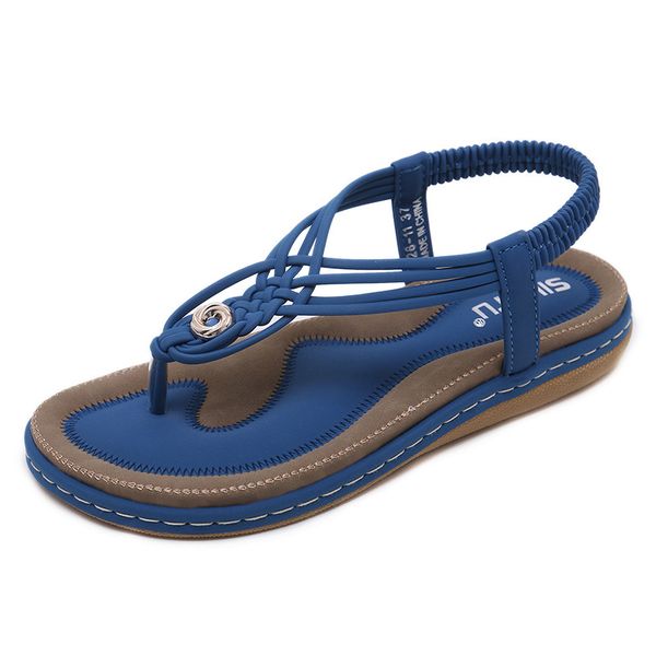 

2020 holiday beach beach womens sandals edit large metal comfortable flat shoes wholesale, Black