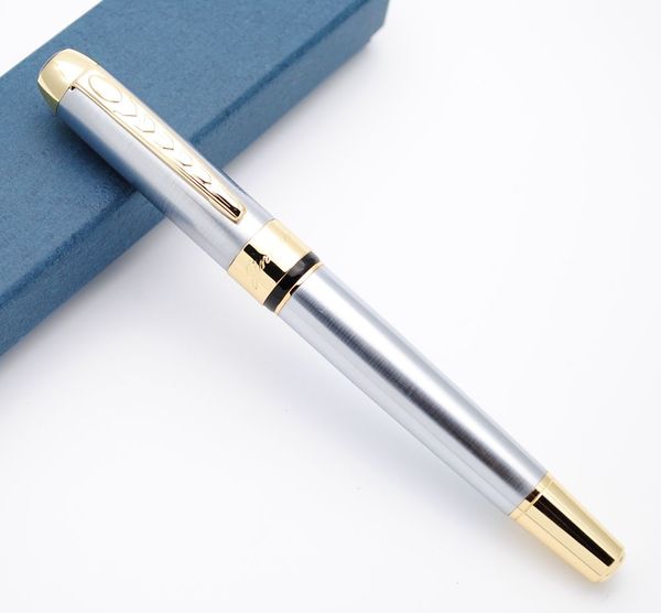 

jinhao 250 stainless steel gold trim fountain pen m nib