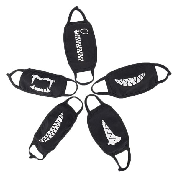 

black cotton dustproof mouth face mask anime cartoon lucky bear women men muffle face mouth masks