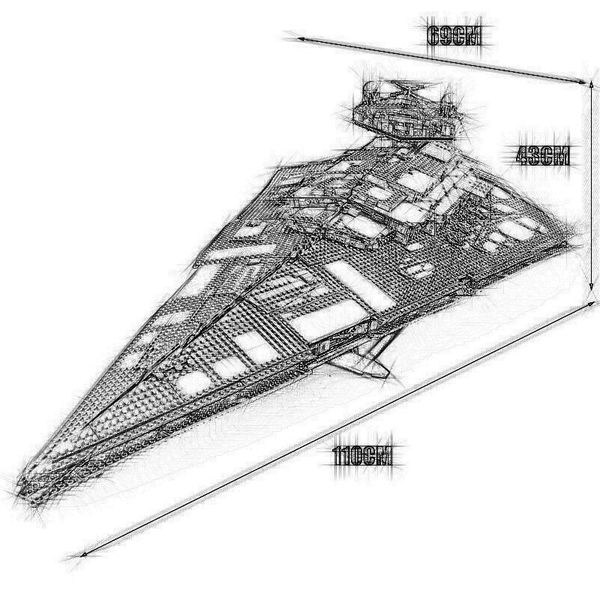 

king 81098 star toys compatible with 75252 imperial star destroyer set building blocks bricks kids christmas toys gifts