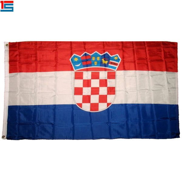 

digital printing croatia flag 90 x 150 cm polyester national country flag banner with two grommets