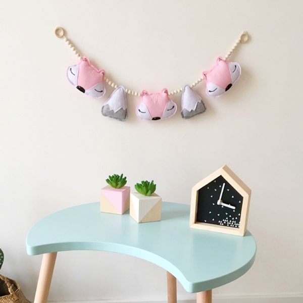 

ins nordic house shaped wall clock star garland wall tent hanging pendant succulents nursery decor p props