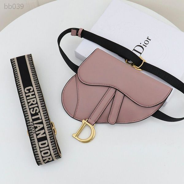 

2020 europe and america famous fashion new compact trend saddle bag retro leisure leather handle shoulder messenger bag with box