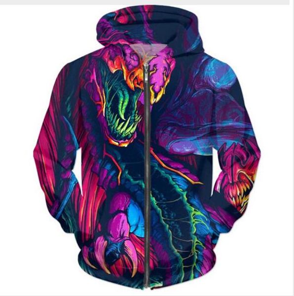 

mens designer jacket hooded brand zipper hoodies hyper beast 3d print for men women luxury hoodie coat jacket mh018, Black;brown