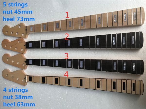 

factory custom 4/5 strings maple/rosewood fingerboard bass guitar neck,can customized as your request