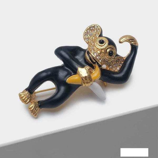 

amorita бутик monkeys дизайн животное контактный металл популярные броши, Gray