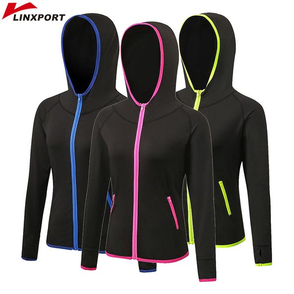 

women sports hoodie quick dry jackets clothing camping female long sleeve hooded sweatshirt coats jerseys chaquetas zipper suits, Black;blue