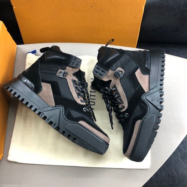 

luxury designer mens shoes brand fashion hiking sneaker men trainers des chaussures men designer trainer luxury high sneakersc01, Black