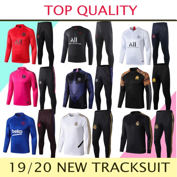 Acheter Maillots De Foot 19 20 Maillot De Foot Paris 2019 2020 Mbappe Marquinhos Hommes Chemise Kit Jersey Chemisettes Football Gana Enfants Ensembles