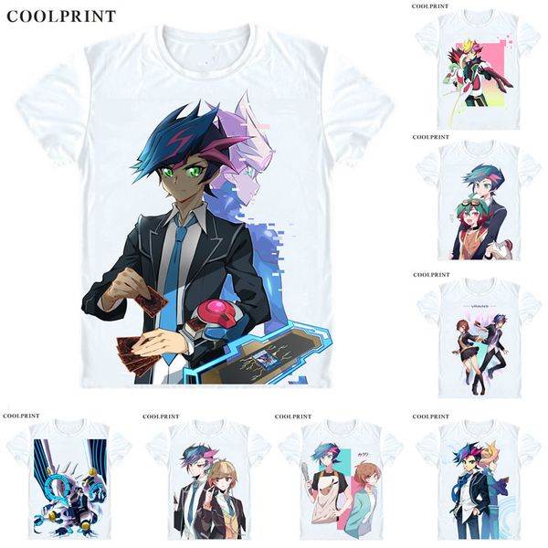 

fujiki yuusaku t shirt yu-gi-oh vrains dragon firewall faiya wouru men casual tshirt premium t-shirt printed short sleeve shirts, White;black