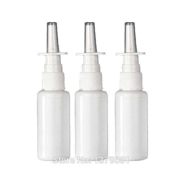

100pcs nasal spray bottles empty atomizer sprayer 10ml,20ml,30ml,50ml white refillable plastic medical oral bottle