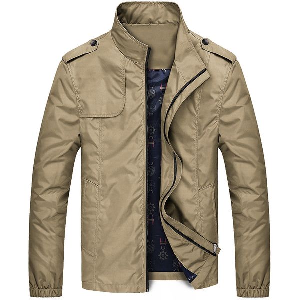

мужская осень зима casual zipper stand collar карманный pure color куртки пальто пальто мужские erkek мон зимние мужские куртки, Black
