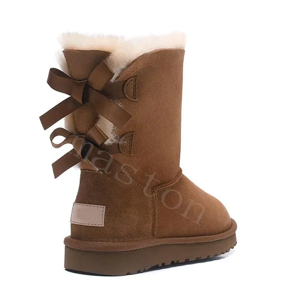 

2019 snow winter uggs ugg ugglis women wgg australia australian boots australianas girl bailey bow suede classical newb769#, Black