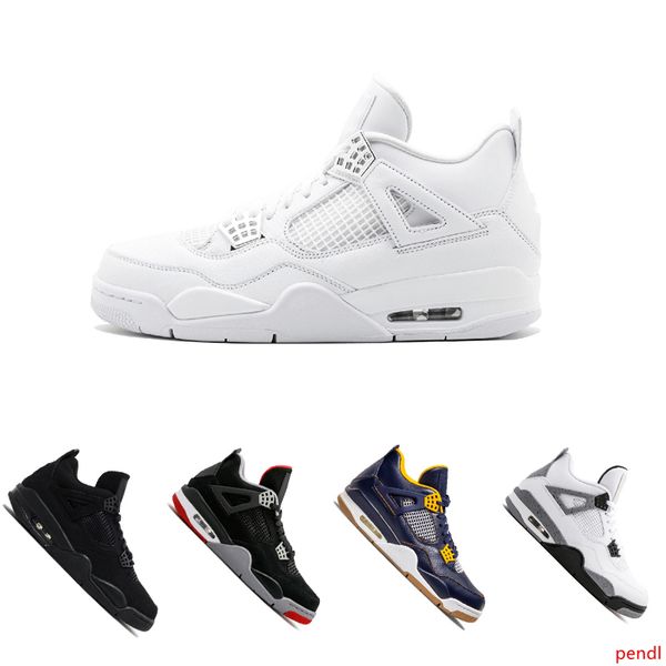 

новое прибытие 4s мужчины баскетбол обувь чистая деньги премиум черный кот белый цемент бред огонь красный страх альтернативные спортивная о