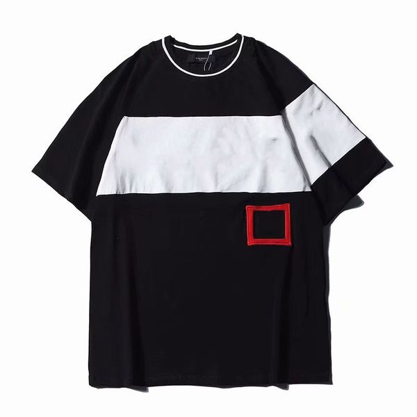 

tracksuit t shirt embroidery contrast patchwork tshirt fashion mens t shirt casual men clothes tee and shorts, Gray