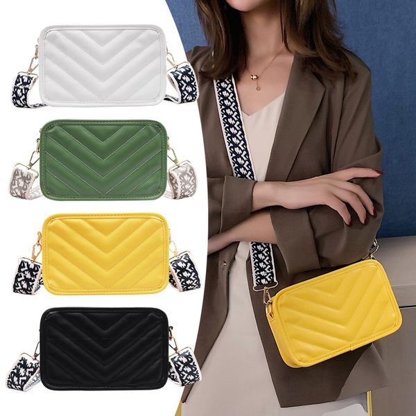 

fashion classic women small simple crossbody bag pu leather ribbon belt purse shoulder bag leisure square casual flap messenger