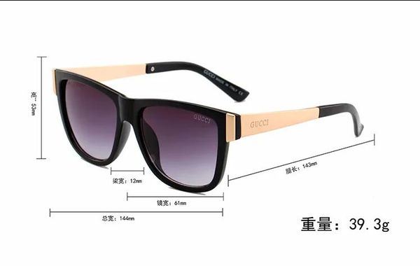 

2021 excellent quality fashion designer sunglasses semi rimless sun glasses for mens womens gold frame g15 glass lenses with, Black