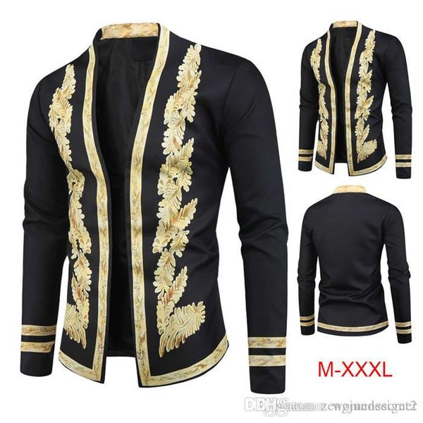 

mens retro designer jackets stand collar homme clothing long sleeve autumn style old school casual apparel, Black;brown