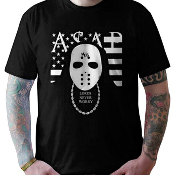 

design t shirts casual cool o - neck men asap rocky 06 asap mob white ay t shirt black clothing men's short sleeve regular tee shirt, White;black