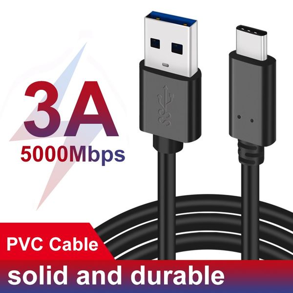 

тип тип c кабель 3a 5gbps usb 3.0 быстрой зарядки белый кабель balck 1м 2м кабель-удлинитель для samsung s10 s20 plus