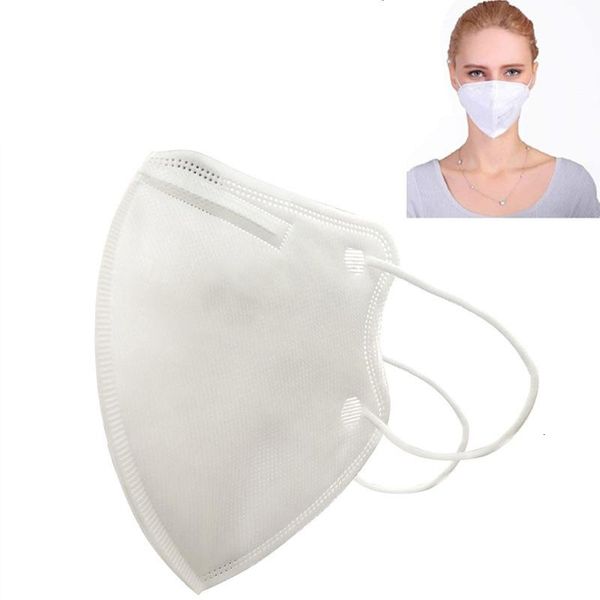 

пяти слои белых масок k складный face mask filtration rate 95% предотвращение капелька пыль выхлопных белые масок k складная маска