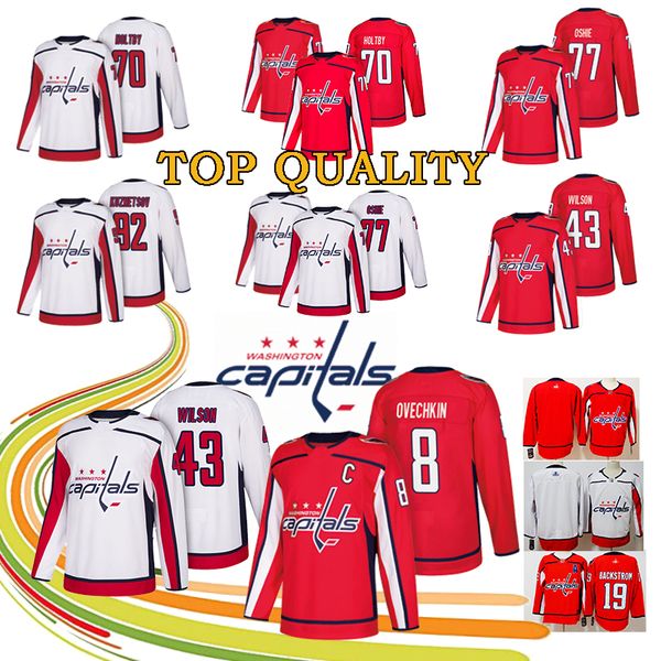 

HOT Washington Capitals Hockey Jersey 8 Alex Ovechkin 43 Tom Wilson 70 Braden Holtby 19 Nicklas Backstrom 92 Evgeny Kuznetsov Jerseys Top