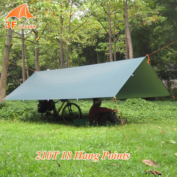 

3f ul gear ultralight beach sun shelter multifunction tarp with silver waterproof outdoor camping c tent tarps awning shelter