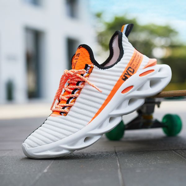 

breathable comfortable casual wear-resistant skateboard shoes fashion mesh sneakers men zapatillas hombre dropship, Black