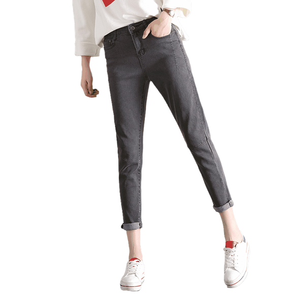 

women's jeans high waist skinny woman plus size black mom femme pencil denim pants vaqueros mujer spodnie damskie, Blue
