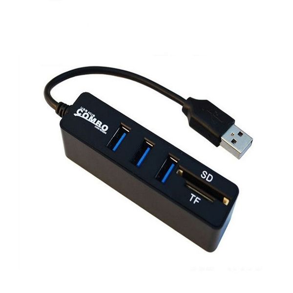 

mini usb combo 2.0 3 ports + card reader usb hub high speed usb splitter all in one for sd/tf for computer lapaccessories