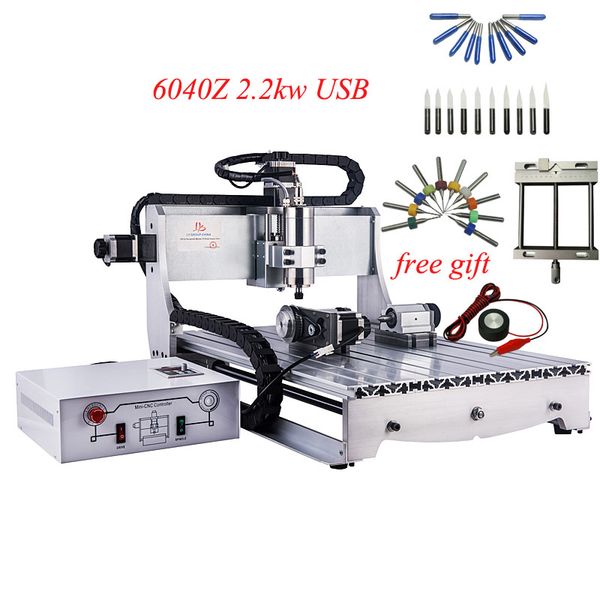 

cnc router engraver6040 2.2kw usb milling machine 6061 and 6063 hard aluminum alloy